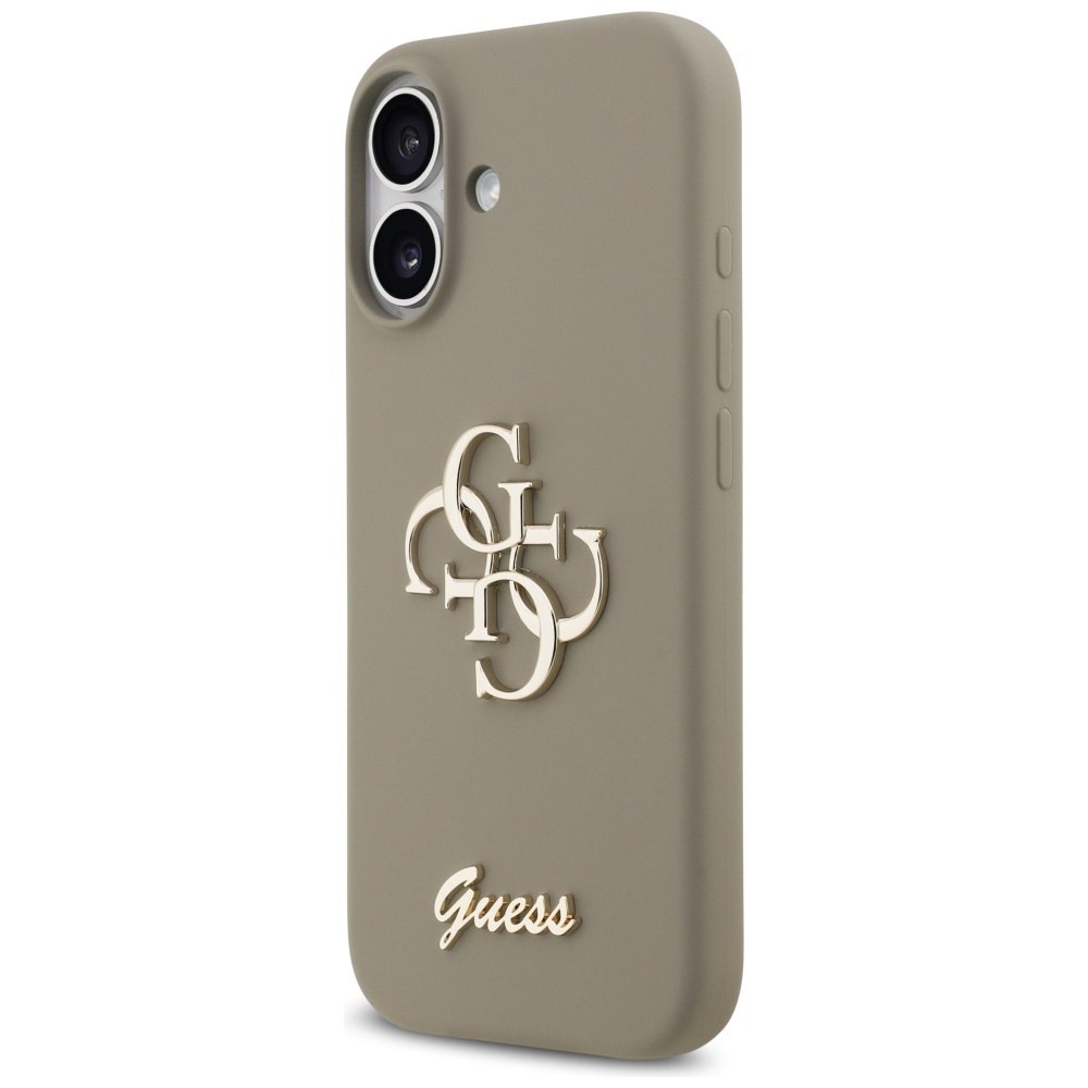 Etui Guess Silicone Big 4G Script do iPhone 17 brązowy